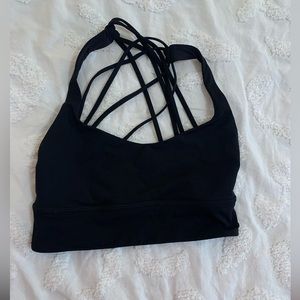 Black Lululemon training energy longline bra! Size 6